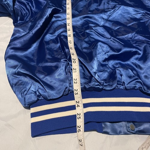 Chaqueta Deportiva Trofeo Vintage Años 80 Azul Satinado Ropa Deportiva Para Hombres XL Extra Grande Texas - Imagen 7 de 7
