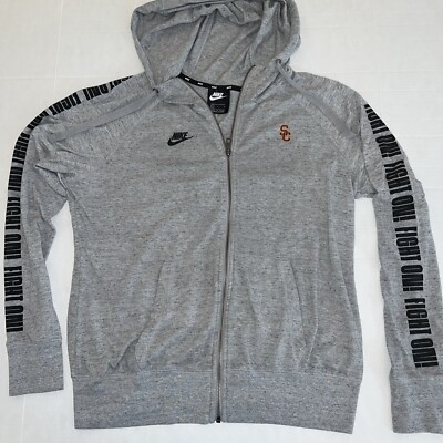 NWOT USC Trojans Football ‘Fight On!’ Nike Zip Up Sweatshirt Hoodie Jacket  Large