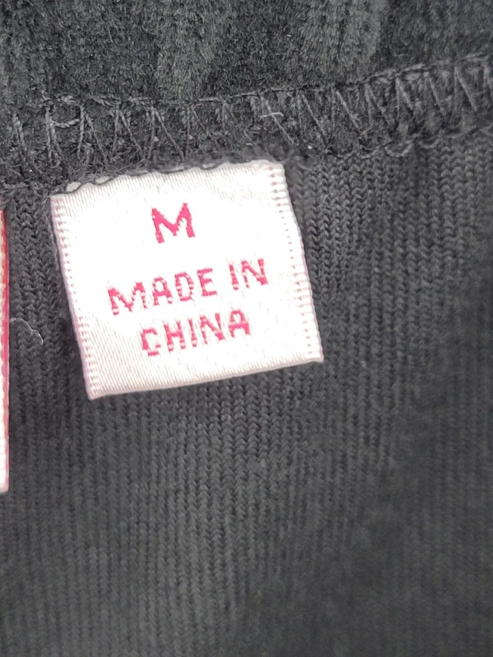 Quacker Factory Pants Womens Medium Black Velvet Wide Leg Flowy Stretch Party - Image 4 of 4