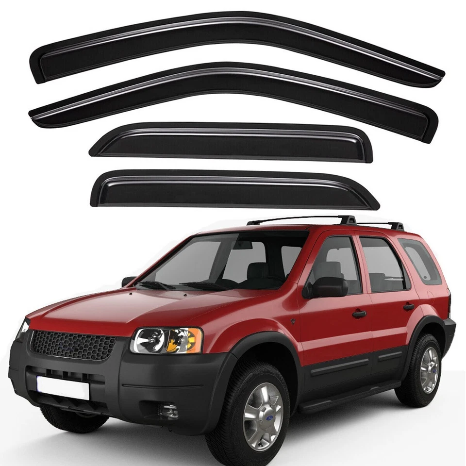 Tape-on Window Vent Visors for 2001-2012 Ford Escape/2008-2011 Mazda Tribute Foto 4 de 4