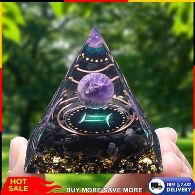 HIMS Nat?rliches Orgonit Pyramide Kristall 12 Sternbild Chakra Energiegenerator