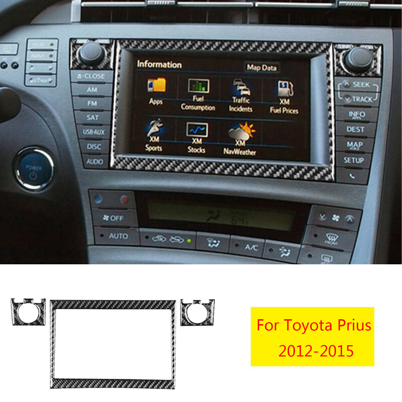 For Toyota Prius 2012-15 Carbon Fiber Central Console CD Switch