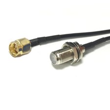 SMA male plug to F Female jack RF coax cable adapter RG174 20cm 8inch NEW