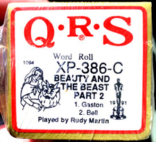 QRS Word NEW Disney's BEAUTY AND THE BEAST Part 2 XP-386-C Player Piano Roll