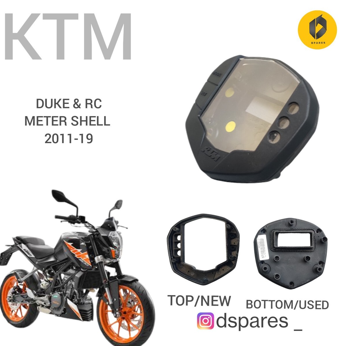 KTM DUKE RC GEN1 SPEEDOMETER SHELL OEM COVER 2011-2019