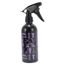 Refillable Spray Bottles Comb Pattern Hair Spray Bottles 500ml Black Purple 1 Pc