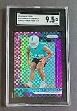 Minkah Fitzpatrick 2018 Panini Prizm Purple Power Prizm #243 RC #6/49 SGC 9.5 