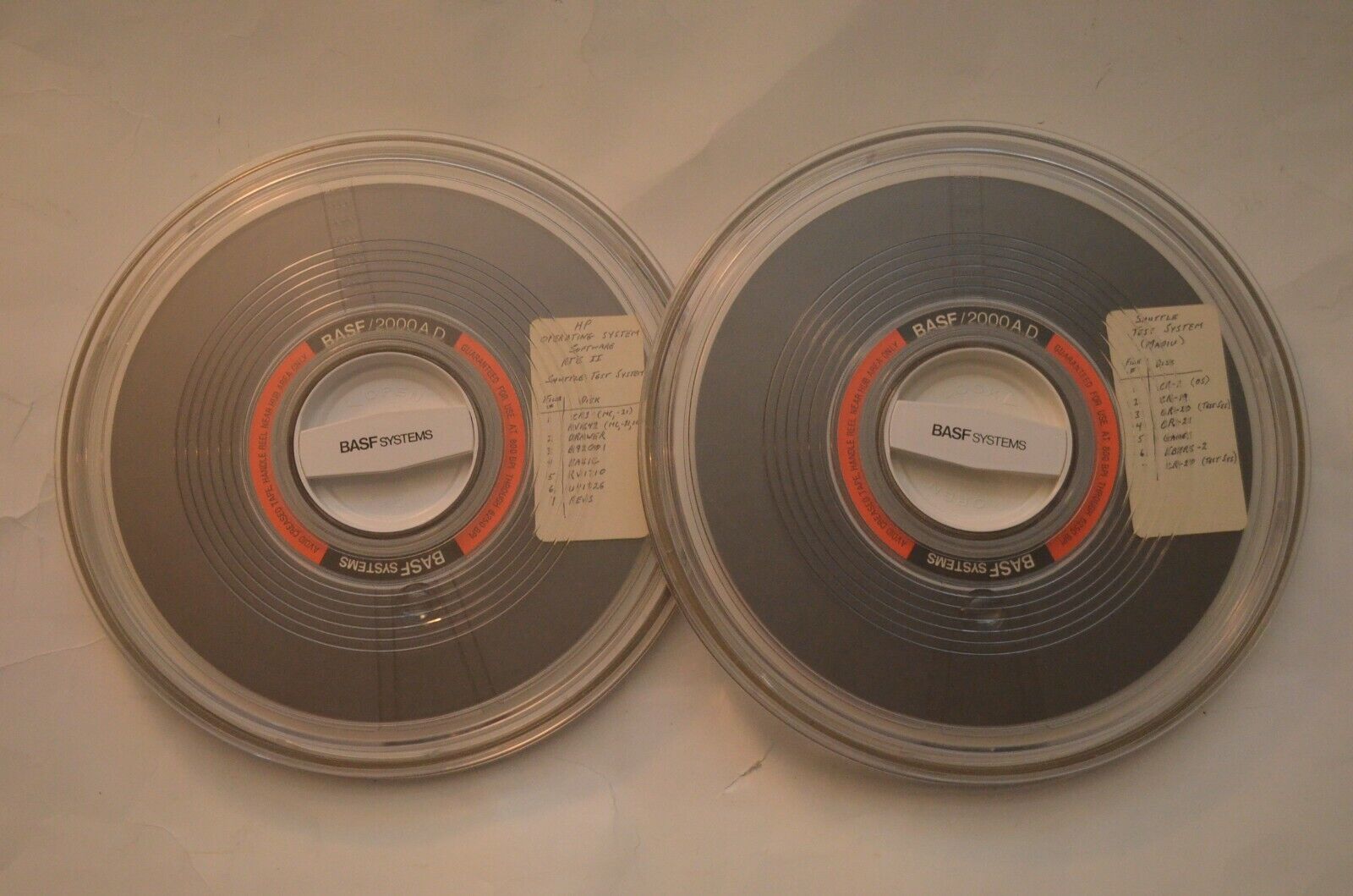 Lot of (2) Genuine BASF 9-Track Reel Tapes W/Outer Plastic Cases