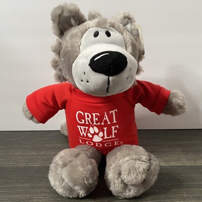 Great Wolf Lodge Wolfie Skin Plüsch Fiesta rotes Shirt Stofftier selten 15 Zoll NEU