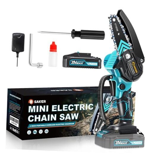 Mini Cordless Electric Chainsaw with Battery - Compact & Portable