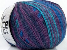 4-Skein Lot Alpaca Fine Magic Yarn Fine wool purple maroon blue