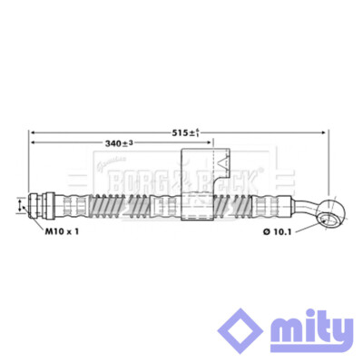 Fits Hyundai Accent 1994-2000 1.3 1.5 Brake Hose Front Left Mity 5873122000