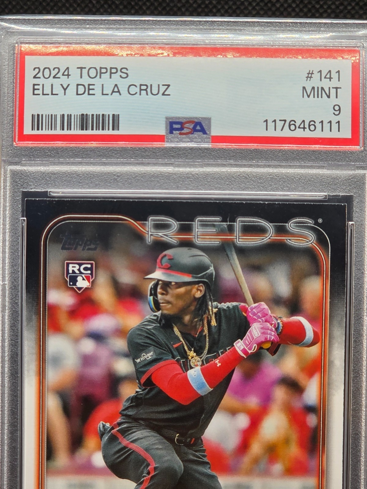 ⭐2024 Topps Series 1 Elly De La Cruz #141 PSA 9 RC Cincinnati Reds ⚾ Card ⭐ view 3