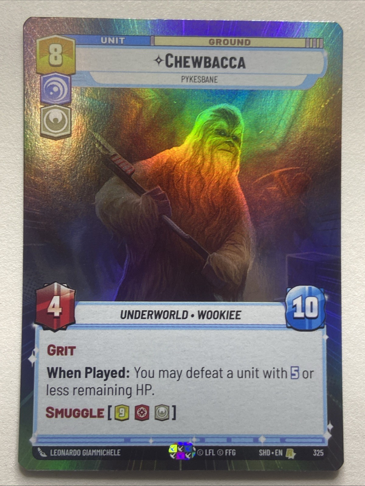 Star Wars Unlimited - Chewbacca 325 - Hyperspace FOIL Shadows of the Galaxy
