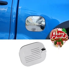 Door Fuel Filler Tank Gas Cover Trim For Chevy Silverado 1500 19-24 Chrome ABS