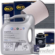 FILTERSET + 5L OE VW LL3 ÖL passend für VW POLO 6R AUDI A1 SEAT IBIZA 4