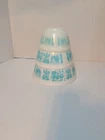 Vintage Pyrex Turquoise Amish Butterprint Nesting Bowls 401 402 403 Set 3