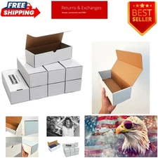 Durable Cardboard Toploader Storage Box - 8 Pack for Trading Card Organization