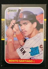 Benito Santiago #31 Donruss 1987 Rated Rookie San Diego Padres Baseball