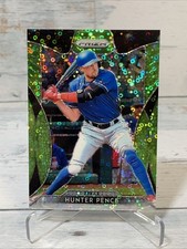 2019 Panini Prizm Hunter Pence #173 Lime Green Donut Circle /199 - Rangers (BP)