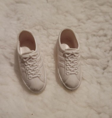 Vintage Ken Barbie Doll Size White Sneakers Tennis Shoes Hong Kong