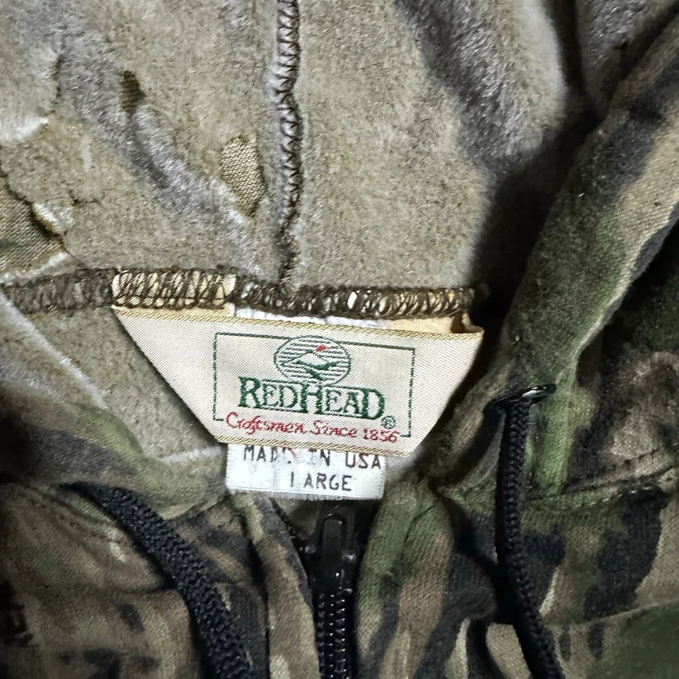 Sudadera con Capucha Vintage Real Tree Realtree Cano Camuflaje Trebark Cremallera Completa Años 90 Foto 4 de 4