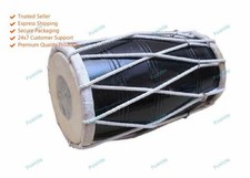Musical Rope Dholak Mango Wood Dholki Traditional Indian Instrument With Cover