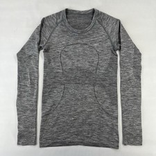Lululemon Swiftly Tech Long Sleeve Crew Shirt Women  s 4 Gray Run Yoga EUC