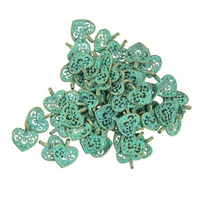 50 Stck. Filigran Medaillon Herz Anhänger Charms Fundstücke Patina