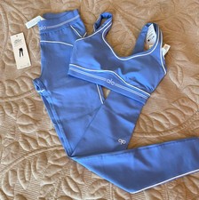 Alo Yoga Set Blue Size Xs High Waist Leggings and Sports Bra Set NWT