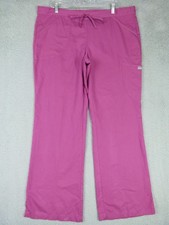 Grey's Anatomy Unisex Medium Pink Drawstring Cargo Straight Leg Scrub Pants