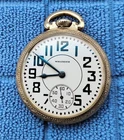 Running 1939 Waltham Crescent St antique pocket watch 16s 17j