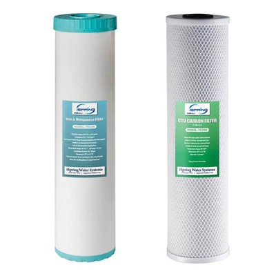 Whole House Water Filter Set Replacement Pack with Carbon Block and Iron and