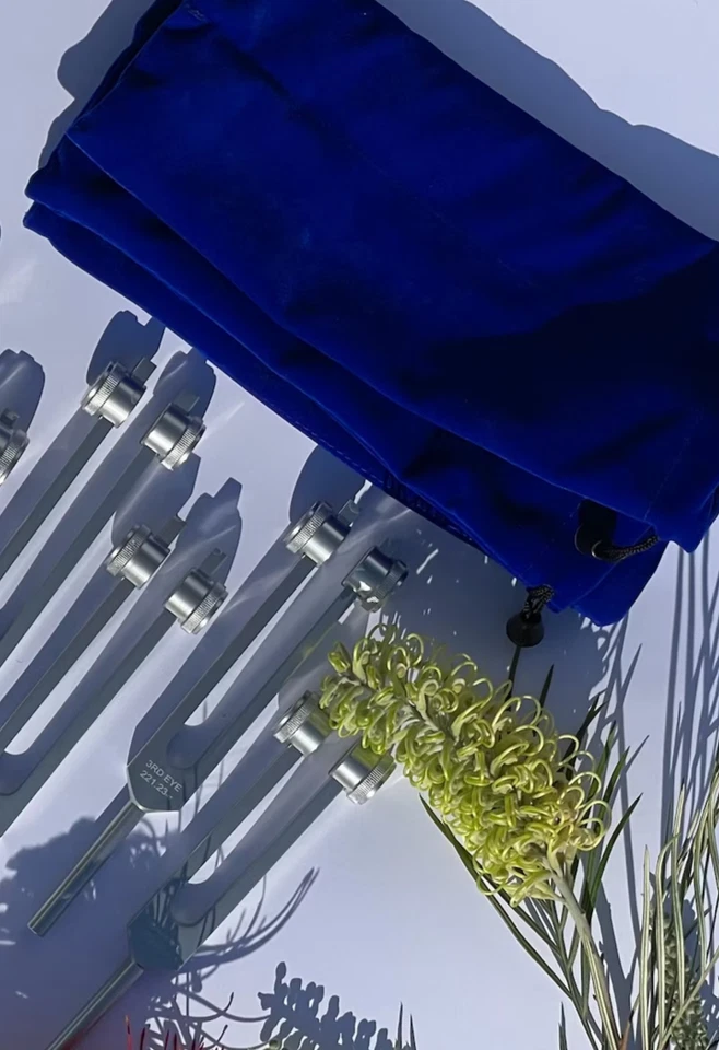 Horquillas de afinación CHAKRA - plata ponderada Foto 3 de 4