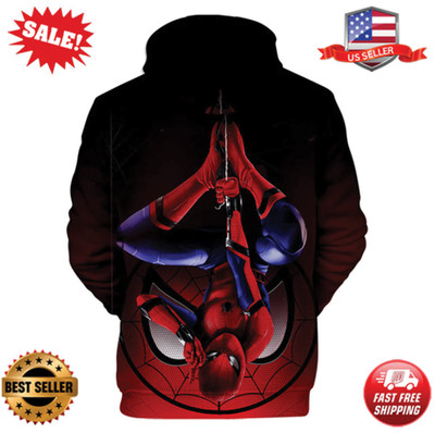 Marvel Spiderman Hoodie 3D All Over Print Pullover Hoody Sweatshirt