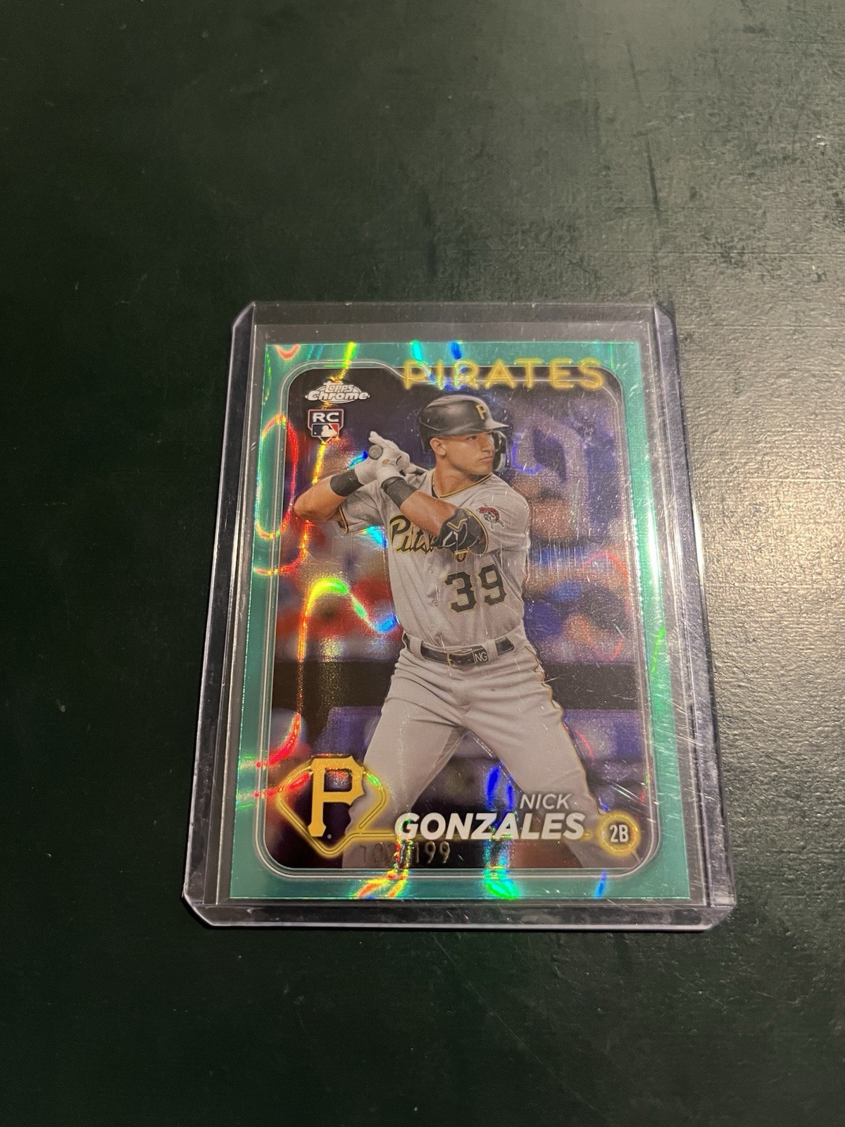 2024 Topps Chrome - Nick Gonzales #72 Aqua Refractor /199 (RC)