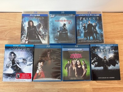 Lot of 7 Vampires Blu-Ray Movies - Dracula, Underworld, Priest, Vampire Hunter