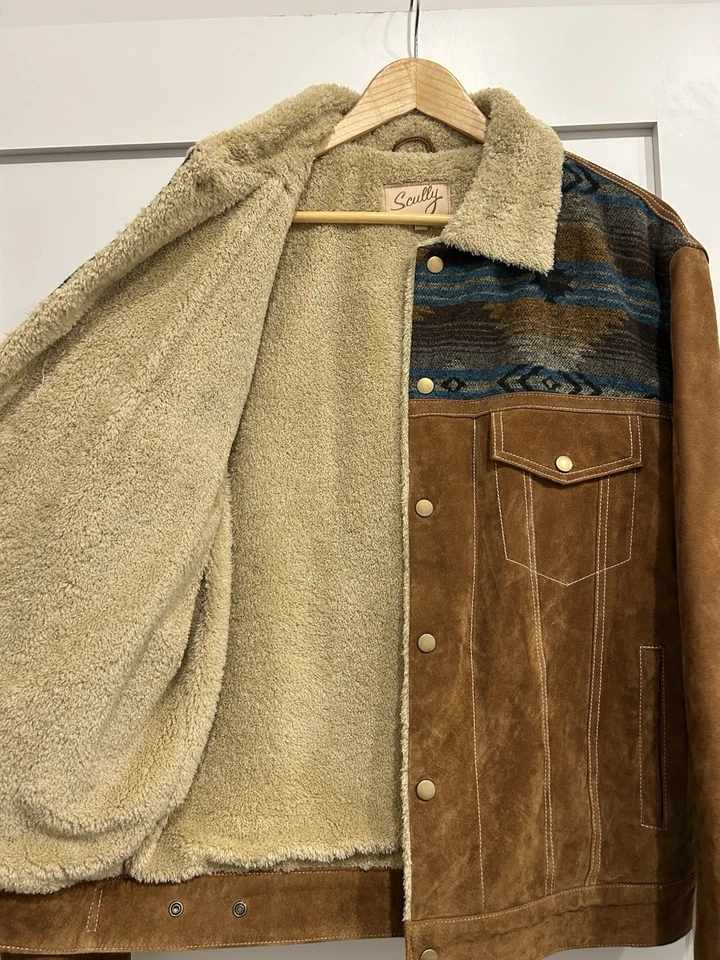 Scully Suede And Shearling Jacket (Men’s Large) - Image 3 of 4