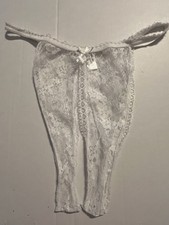 Frederick  s Of Hollywood Vintage White Crotchless Panties Size S/M