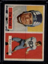 1957 Topps Football Set Break 2nd Series #150 Jim David, Vg/Ex, RC