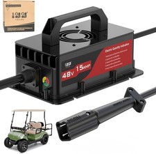 10L0L 15 Amp 48 Volt Golf Cart Battery Charger for Yamaha G29 Drive 2007-2016 