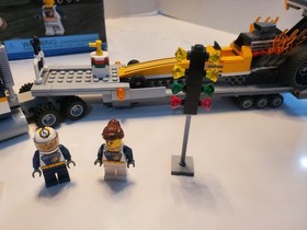 lego USED CITY SET 60151 DRAGSTER TRANSPORTER