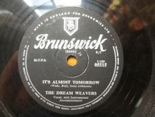 The Dream Weavers: It's Almost Tomorrow 1956 10" 78RPM Shellac 05515 Misprint