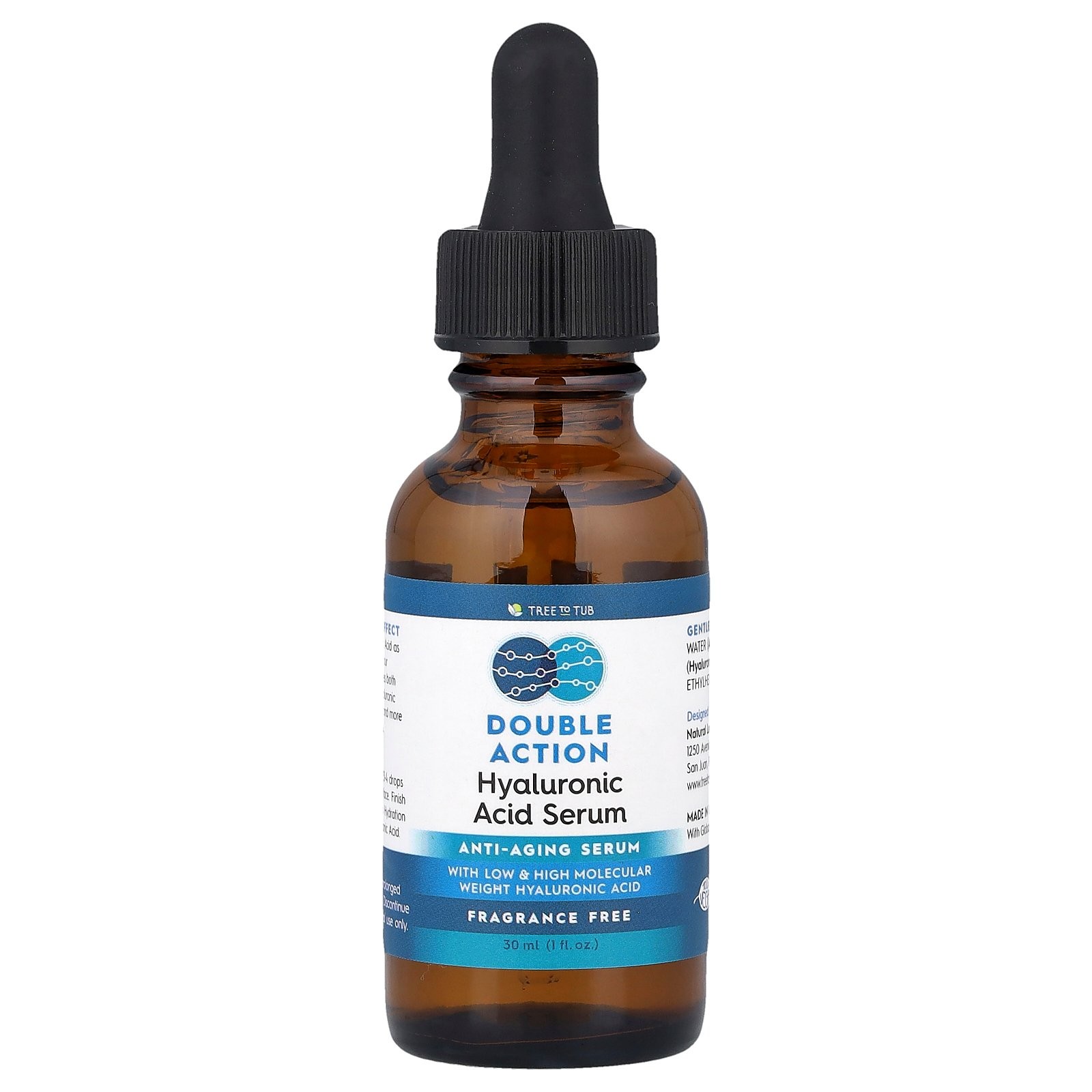 Сыворотка с гиалуроновой кислотой двойного действия без отдушек 1 жидкая унция 30 мл 5090₽