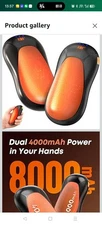 Rechargeable Hand Warmers 2 Pack - 8000mAh Electric Hand Warmers, Instant 2s He