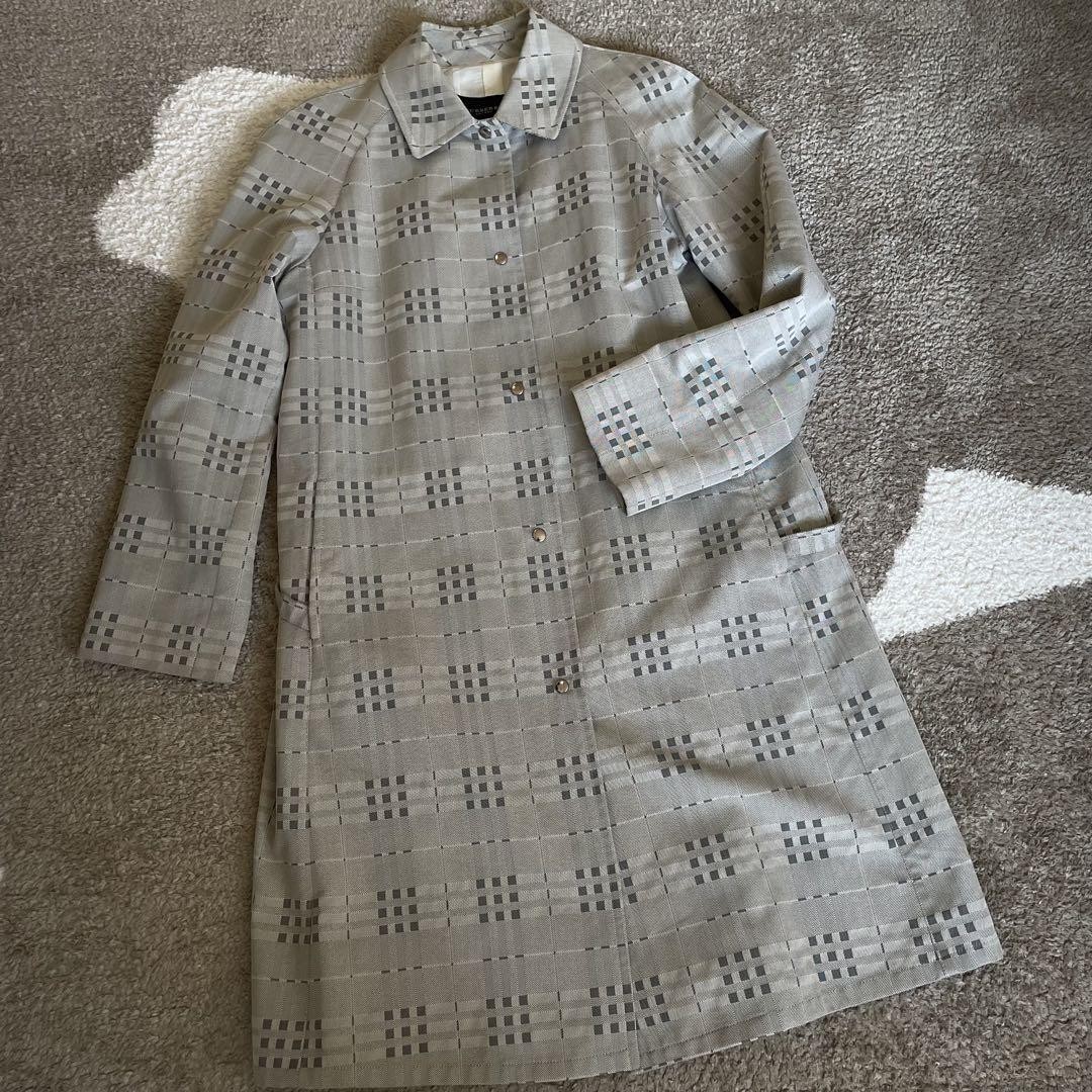 Burberry Checkered Spring Coat Women's #EE ACA