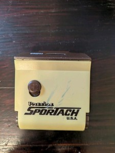 Vintage Precise Sportach USA Mechanical Pedometer – Miles Counter – Beige/Brown