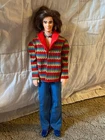 Vintage 1968 MATTEL Mod Hair Ken Doll w/Striped Cardigan, Blue Pants; Hong Kong