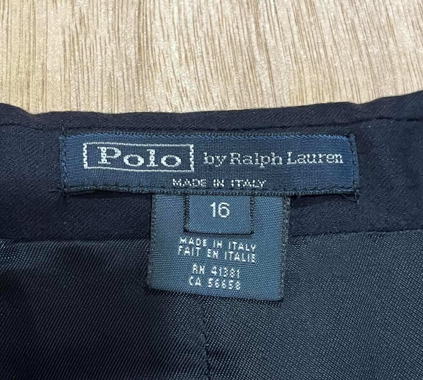 Polo Ralph Lauren Wool Blazer Gold Buttons Navy Kids Size 16 $325 School Formal thumbnail 7