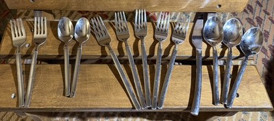 Opus Lot of 13 J.A. Henckels 18/10 Glossy Stainless Flatware Fork Spoon Knife